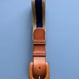 Handmade leather belt w. horsehair